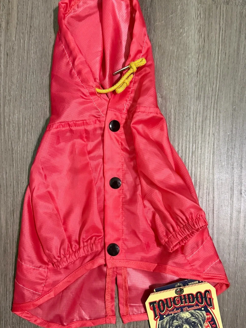 Coral Waterproof Dog Raincoat with Hood